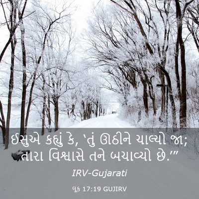 Picture 03 - લૂક 17:19 GUJIRV - ઈસુએ કહ્યું કે, - Bible Verse Picture