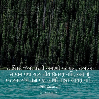 Picture 03 - લૂક 17:31 GUJIRV - તે દિવસે જેઓ ઘરની - Bible Verse Picture