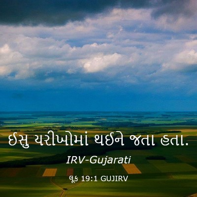 Picture 03 - લૂક 19:1 GUJIRV - ઈસુ યરીખોમાં થઈને - Bible Verse Picture