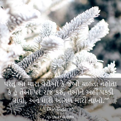 Picture 03 - લૂક 19:27 GUJIRV - પરંતુ આ મારા વૈરીઓ - Bible Verse Picture