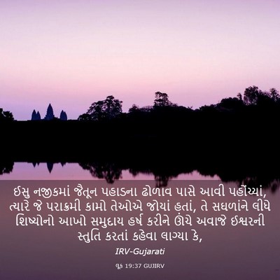 Picture 03 - લૂક 19:37 GUJIRV - ઈસુ નજીકમાં જૈતૂન - Bible Verse Picture