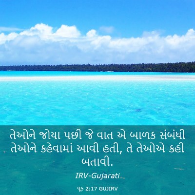Picture 03 - લૂક 2:17 GUJIRV - તેઓને જોયા પછી જે - Bible Verse Picture