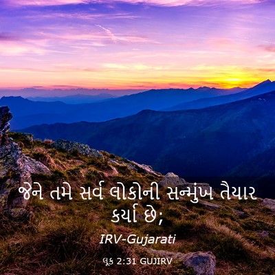 Picture 03 - લૂક 2:31 GUJIRV - જેને તમે સર્વ - Bible Verse Picture