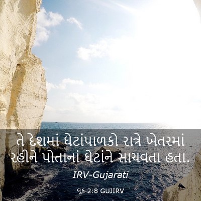 Picture 03 - લૂક 2:8 GUJIRV - તે દેશમાં - Bible Verse Picture