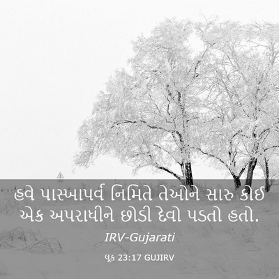 Picture 03 - લૂક 23:17 GUJIRV - હવે પાસ્ખાપર્વ - Bible Verse Picture