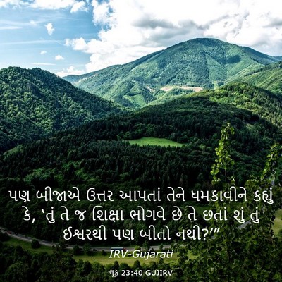 Picture 03 - લૂક 23:40 GUJIRV - પણ બીજાએ ઉત્તર - Bible Verse Picture