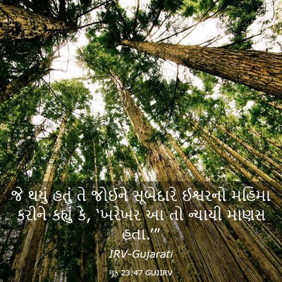 Picture 03 - લૂક 23:47 GUJIRV - જે થયું હતું તે - Bible Verse Picture