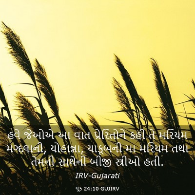 Picture 03 - લૂક 24:10 GUJIRV - હવે જેઓએ આ વાત - Bible Verse Picture