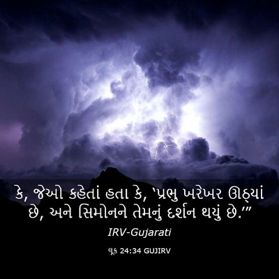 Picture 03 - લૂક 24:34 GUJIRV - કે, જેઓ કહેતાં હતા - Bible Verse Picture