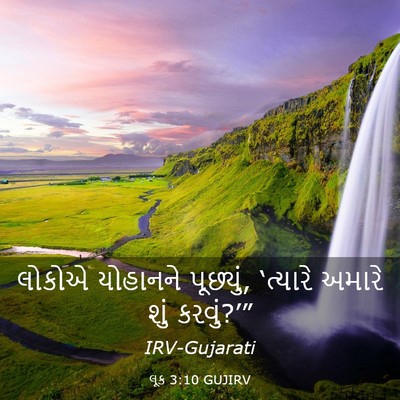 Picture 03 - લૂક 3:10 GUJIRV - લોકોએ યોહાનને - Bible Verse Picture