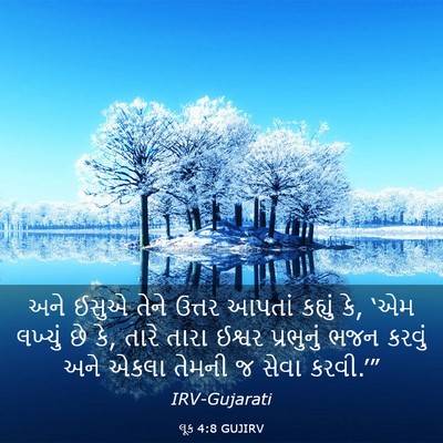 Picture 03 - લૂક 4:8 GUJIRV - અને ઈસુએ તેને - Bible Verse Picture