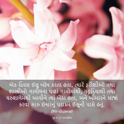 Picture 03 - લૂક 5:17 GUJIRV - એક દિવસ ઈસુ બોધ - Bible Verse Picture