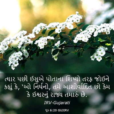 Picture 03 - લૂક 6:20 GUJIRV - ત્યાર પછી ઈસુએ - Bible Verse Picture