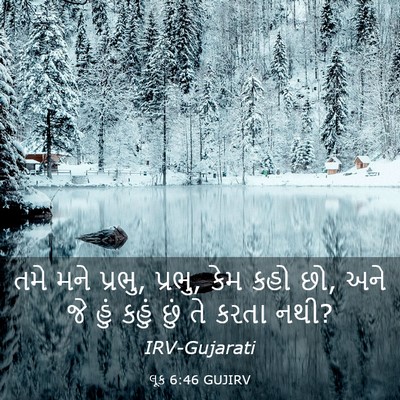 Picture 03 - લૂક 6:46 GUJIRV - તમે મને પ્રભુ, - Bible Verse Picture
