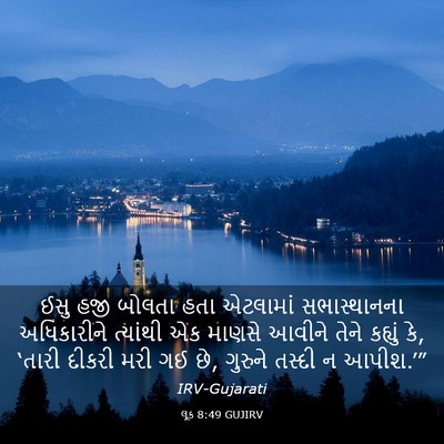 Picture 03 - લૂક 8:49 GUJIRV - ઈસુ હજી બોલતા હતા - Bible Verse Picture