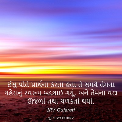 Picture 03 - લૂક 9:29 GUJIRV - ઈસુ પોતે - Bible Verse Picture