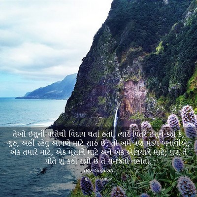Picture 03 - લૂક 9:33 GUJIRV - તેઓ ઈસુની પાસેથી - Bible Verse Picture
