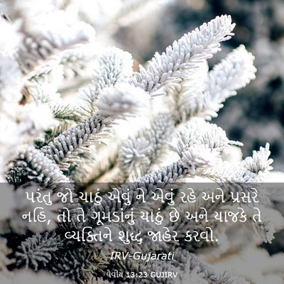 Picture 03 - લેવીય 13:23 GUJIRV - પરંતુ જો ચાઠું - Bible Verse Picture