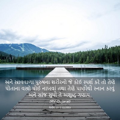 Picture 03 - લેવીય 15:7 GUJIRV - અને સ્રાવવાળા - Bible Verse Picture