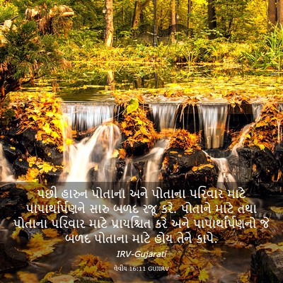 Picture 03 - લેવીય 16:11 GUJIRV - પછી હારુન પોતાના - Bible Verse Picture