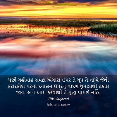 Picture 03 - લેવીય 16:13 GUJIRV - પછી યહોવાહ સમક્ષ - Bible Verse Picture