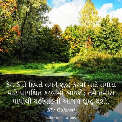 Picture 03 - લેવીય 16:30 GUJIRV - કેમ કે તે દિવસે - Bible Verse Picture