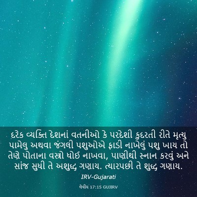 Picture 03 - લેવીય 17:15 GUJIRV - દરેક વ્યક્તિ - Bible Verse Picture