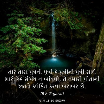 Picture 03 - લેવીય 18:10 GUJIRV - તારે તારા પુત્રની - Bible Verse Picture