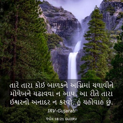 Picture 03 - લેવીય 18:21 GUJIRV - તારે તારા કોઈ - Bible Verse Picture