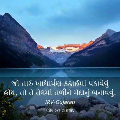 Picture 03 - લેવીય 2:7 GUJIRV - જો તારું - Bible Verse Picture