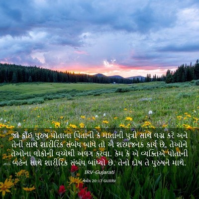 Picture 03 - લેવીય 20:17 GUJIRV - જો કોઈ પુરુષ - Bible Verse Picture
