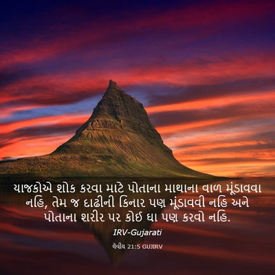 Picture 03 - લેવીય 21:5 GUJIRV - યાજકોએ શોક કરવા - Bible Verse Picture