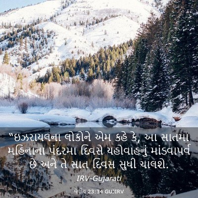 Picture 03 - લેવીય 23:34 GUJIRV - “ઇઝરાયલના લોકોને - Bible Verse Picture