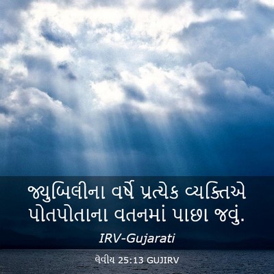 Picture 03 - લેવીય 25:13 GUJIRV - જ્યુબિલીના વર્ષે - Bible Verse Picture