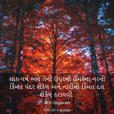 Picture 03 - લેવીય 27:7 GUJIRV - સાઠ વર્ષ અને તેની - Bible Verse Picture