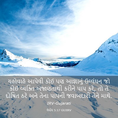 Picture 03 - લેવીય 5:17 GUJIRV - યહોવાહે આપેલી કોઈ - Bible Verse Picture