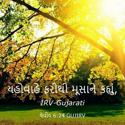 Picture 03 - લેવીય 6:24 GUJIRV - યહોવાહે ફરીથી - Bible Verse Picture