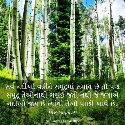 Picture 03 - સભાશિક્ષક 1:7 GUJIRV - સર્વ નદીઓ વહીને - Bible Verse Picture