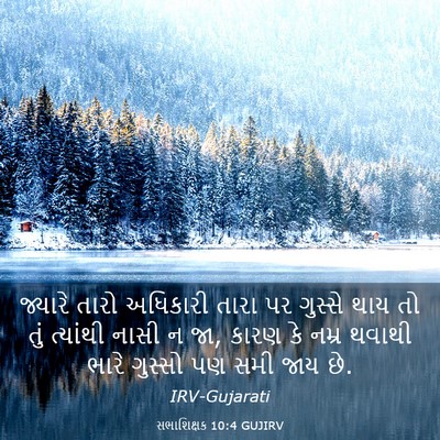 Picture 03 - સભાશિક્ષક 10:4 GUJIRV - જ્યારે તારો - Bible Verse Picture