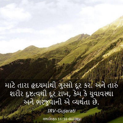 Picture 03 - સભાશિક્ષક 11:10 GUJIRV - માટે તારા - Bible Verse Picture