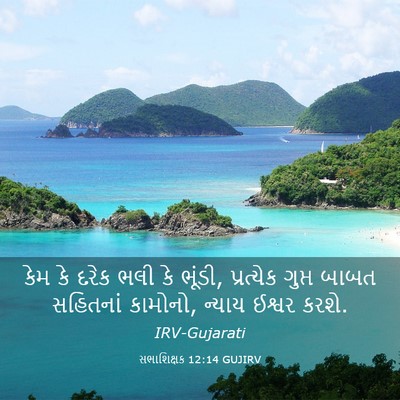 Picture 03 - સભાશિક્ષક 12:14 GUJIRV - કેમ કે દરેક ભલી કે - Bible Verse Picture