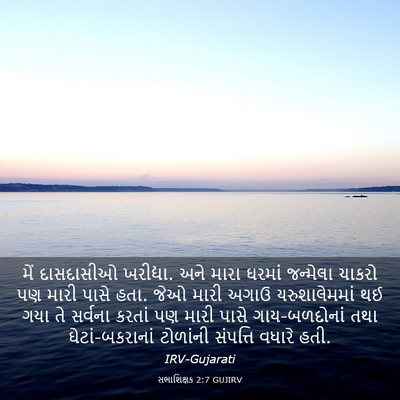 Picture 03 - સભાશિક્ષક 2:7 GUJIRV - મેં દાસદાસીઓ - Bible Verse Picture