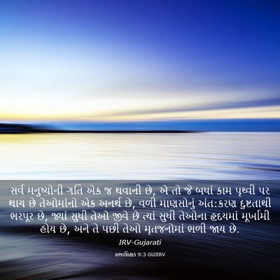 Picture 03 - સભાશિક્ષક 9:3 GUJIRV - સર્વ મનુષ્યોની - Bible Verse Picture