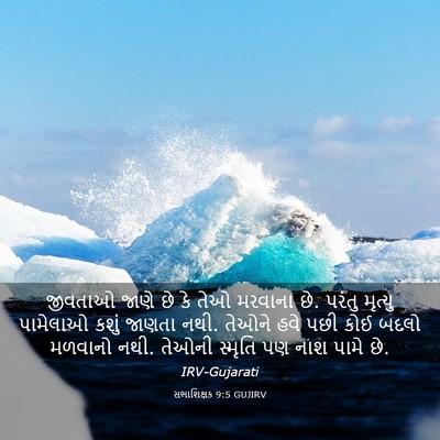 Picture 03 - સભાશિક્ષક 9:5 GUJIRV - જીવતાઓ જાણે છે કે - Bible Verse Picture