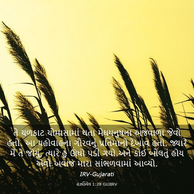 Picture 03 - હઝકિયેલ 1:28 GUJIRV - તે ચળકાટ - Bible Verse Picture