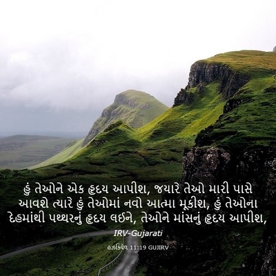 Picture 03 - હઝકિયેલ 11:19 GUJIRV - હું તેઓને એક હૃદય - Bible Verse Picture