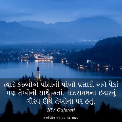Picture 03 - હઝકિયેલ 11:22 GUJIRV - ત્યારે કરુબોએ - Bible Verse Picture