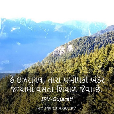 Picture 03 - હઝકિયેલ 13:4 GUJIRV - હે ઇઝરાયલ, તારા - Bible Verse Picture