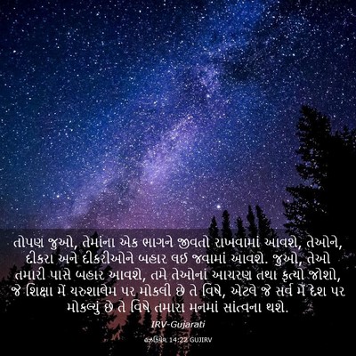 Picture 03 - હઝકિયેલ 14:22 GUJIRV - તોપણ જુઓ, તેમાંના - Bible Verse Picture