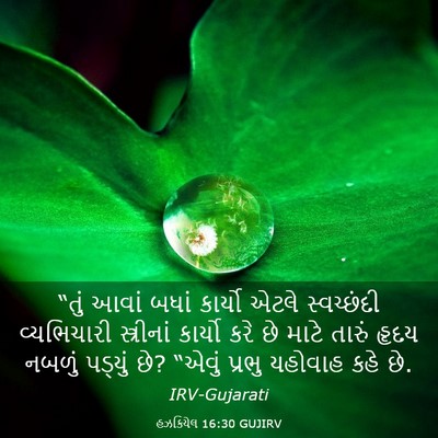 Picture 03 - હઝકિયેલ 16:30 GUJIRV - “તું આવાં બધાં - Bible Verse Picture